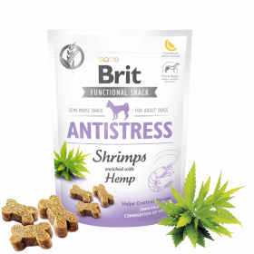 Brit Care Dog Functional Snack Antistress Shrimps - антистрес лакомство със скариди и коноп 150гр.
